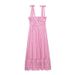 Summer Women's Striped Bow Suspender Dresses 2026 New Fashionable Long Sleeved Vacation Beach Dress Party Dress_ecoleips.com