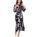 Elegant Women's Long Dress European American Export Style High End Geometric Pattern Fashionable Spring Summer 2025 in Stock_ecoleips.com
