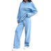 Aria Basics Aria Basics European American Cross-Border 2-Piece Set For Women, Casual Warm Lined Hoodie Sweatpants, Autumn And Winter_ecoleips.com