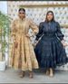 Women's Clothing Autumn Celebrity Style Lantern Sleeve Long Sleeve Splicing Shirt + A Line Skirt Suit Dress Women_ecoleips.com
