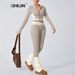 Women's Clothing Houndstooth Sportswear Jacket Yoga Suit High End Women's Fitness Casual Women's High Waist Yoga Pants_ecoleips.com