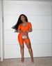 Women's Clothing Style Women's Summer Casual Suit V Neck Short Sleeve Top And Elastic Shorts Set For Formal & Casual For Women_ecoleips.com