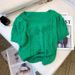 Women's Clothing Women's Ice Silk T Sleeve Top Round Neck Hollowed Out Design Knit Short Summer Autumn For Formal & Casual For Women_ecoleips.com