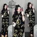 Fashionable Plus Size Two Piece Set For Women Smiley Face Wide Leg Pants And Short Sleeved Top Casual Loose Fitting Design Popular_ecoleips.com