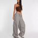 Women's Clothing Pants With Pockets Low Rise Loose Drawstring Casual Pants_ecoleips.com