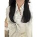 Lightweight Spring Sun-Protective Shirt With Feminine Striped Design, Featuring A Fresh And Relaxed Fit For Petite Women_ecoleips.com