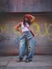 Women's Vintage Distressed Straight Leg Jeans – Retro Blue Denim With Ripped Details (S-3XL)_ecoleips.com