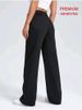 Women's Wide Leg Jeans Trendy High Waist Stretch Denim Pants For Work & Casual (Sizes 25-32, Black Wash)_ecoleips.com
