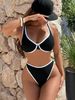 Women's European American Style Sexy Cross-Border Two-Piece Bikini Swimsuit Triangle Briefs New Swimwear_ecoleips.com