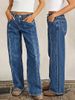 Women's mid Rise Slimming Wide Leg Jeans European American Style Retro Straight Leg Pants Casual Cotton Spring New 2026_ecoleips.com