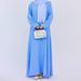 New Hot Sale Solid Color Casual Loose Elegant Dress Robe_ecoleips.com