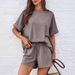 Aria Basics Aria Basics 2026 Independent Station Summer European And American Hot-Selling Batwing Short-Sleeve T-Shirt Drawstring Shorts_ecoleips.com