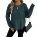 Autumn And Winter Pullover Top Women's Woven Sweater Casual Bottoming Shirt Round Neck Sweater Wholesale_ecoleips.com