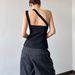 Women's Sleeveless Vest Fashionable Design Slanted Neck Hook Button Spring New Style Clothing_ecoleips.com