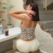French Leopard Print Camisole For Women 2025 Winter New Fashion Hot Girl Sexy V-Neck Tube Top Wholesale_ecoleips.com