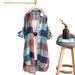 Women's Long-Sleeved Oversized Sun-Protective Shirt With A Relaxed, Slimming Silhouette, Featuring A Fashionable Checker_ecoleips.com