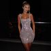 Y2KINS Style Sequined Bodycon Mini Dress Slim Fit Solid Color Halter Neck Backless Fashionable Hot Girl European American Cross Border_ecoleips.com