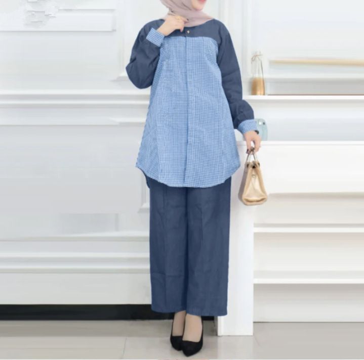 Women's Clothing Two Piece Cotton And Linen Solid Color Long Sleeved Cardigan Shirt And Trousers Suit_ecoleips.com