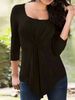 Women's Tops, Multiple Colors, Short Sleeve, Round Neck, Cotton Blend, Casual Wear, Everyday Use_ecoleips.com