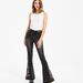 Women's Clothing Elastic Heavy Industry Embroidered Flower Flared Pants Black Jeans Trousers For Women_ecoleips.com