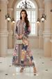 2026 New Muslim Cross-Border Dress, Women's Long Sleeve Printed Rhinestone Water Drill Long Skirt, Fashionable And Elegant_ecoleips.com