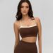 Contrast Crisscross Back Yoga Cami_ecoleips.com