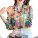 Aria Basics Aria Basics European American Cross-border Foreign Trade Printed Shirt For Women, New Spring And Autumn Loose Long-sleeve Top,_ecoleips.com