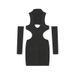 Summer 2026 Sexy Cutout Hanging Neck Dress European American Solid Color Tight Wrapped Hip Dress For Women_ecoleips.com