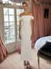 Hugcitar Women Elegant Slash Neck Ruched Sleeveless Lace Up Solid Sexy Maxi Prom Dress Summer Clothes Wedding Party Festival Y2K_ecoleips.com