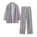 Glitter Blazer & Pants Set – Trendy Two-Piece Outfit For Spring (Black/Silver, S-XL)_ecoleips.com