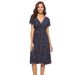 Cross-border Spring/Summer New European And American Chiffon Beach Printed V-neck Short Sleeve Bohemian Dress_ecoleips.com