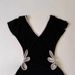 Korean Fashion Design Sense Niche Printing Short-sleeved T-shirt Retro Waist Thin V-neck Temperament Black Top Women's Summer_ecoleips.com