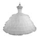 6-Hoop Adjustable Petticoat For Lolita/Wedding Dresses – Fluffy Tulle Crinoline Underskirt (White)_ecoleips.com