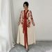 Voya Recommend! Real Time Shooting Of Women's V-neck Flared Sleeve Robe, Women's Long Cardigan, Printed Lace Up Dress, Available In Multiple Colors_ecoleips.com