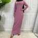 Summer Skirt For Ladies New Inner Dress Muslim Casual Dress For Women Clothing Islamic Abaya Long Sleeve Maxi Slim Inner Dress_ecoleips.com