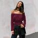 2025 Hot-Selling New Women's Y2K T-Shirt, Off-Shoulder Long-Sleeve Top, Summer High-End Pleated Pure Desire Base Shirt_ecoleips.com