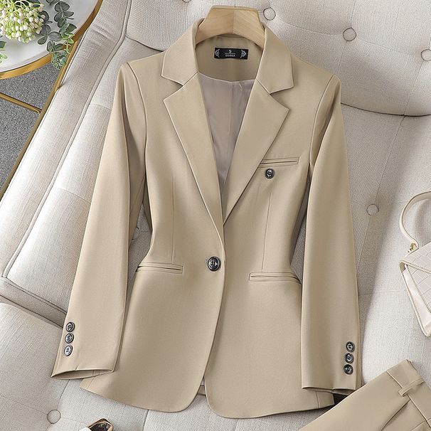 Women's Clothing long sleeved professional suits and trousers formal suits for interview sales work clothes _ecoleips.com