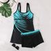 Aria Basics European American Foreign Trade Swimwear, Slimming And Tummy-concealing Two-piece Set, Conservative Sporty Style,_ecoleips.com