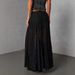Versatile Black Lace Sheer Sexy Ankle-length Skirt For Summer, Fashionable Mid-waist Commuter Skirt, New Women's Style_ecoleips.com