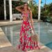 Women's High Waist Bikini Set - Ruffle Printed Two-Piece Swimsuit, Split Design For Beach Holiday_ecoleips.com