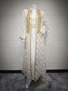 Verve AB416 Abaya Women Clothing Dubai Muslim Embroidery Cardigan Vest Set Skirt_ecoleips.com