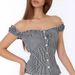 AD233 Spring/Summer New French Sweet Slim Fit Sexy Fashion Versatile Striped Short Sleeve Shirt T-shirt_ecoleips.com