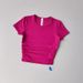 Women's Summer Yoga T-Shirt Ribbed High Elastic Quick Drying Breathable Short Sleeve Fitness Running Top_ecoleips.com