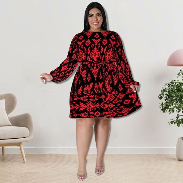 Women's Clothing Plus Size Women's Long Sleeved Dress Style Full Skirt Autumn Long Sleeve For Formal & Casual For Women_ecoleips.com