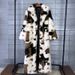 Women’s Long Faux Fur Coat – Cow Print Winter Coat With Suit Collar (S/M/L/XL)_ecoleips.com