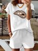 Women’s 2 Piece Outfit Set – Oversized Graphic T-Shirt And Biker Shorts Matching Set, Casual Summer Lounge Tracksuit For Daily Wear-366_ecoleips.com