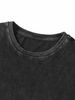 Women's Vintage Washed Oversized T-Shirt, Relaxed Fit Short Sleeve Casual Tee For Everyday Summer Comfort_ecoleips.com
