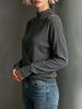Women Lightweight Breathable Thin Knit Sweater, Mock Neck Cut Out Shoulder Fake Two Piece Wrap Cross Long Sleeve Casual Knitted Top_ecoleips.com