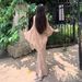Sexy Black Lace Splicing V-neck Long-sleeved Dress Women's Autumn New Temperament Waist And Thin A-shaped Dress Long Dress_ecoleips.com