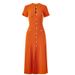 French Style Women's Long Dress Export Quality Light Luxury Knitted Round Neck Design With Ruffled Skirt Hollowed Out Detail_ecoleips.com